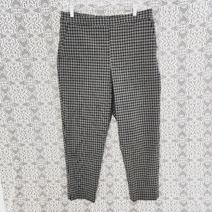 Banana Republic Hayden plaid elastic waist crop pants 12